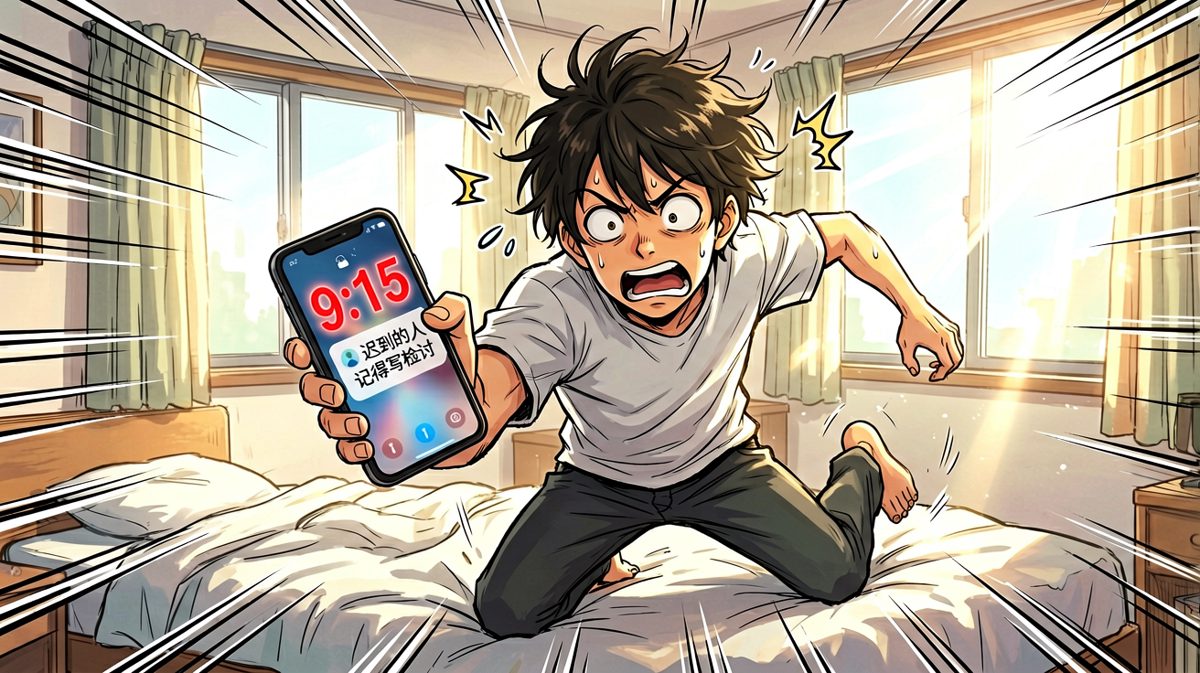 睁眼一看：完了，迟到两小时！