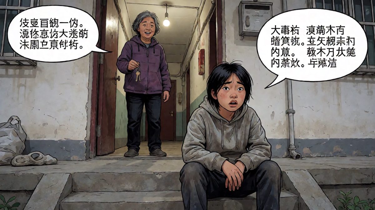 第四步：最离谱的不是忘带钥匙，而是——妈妈竟然来了。