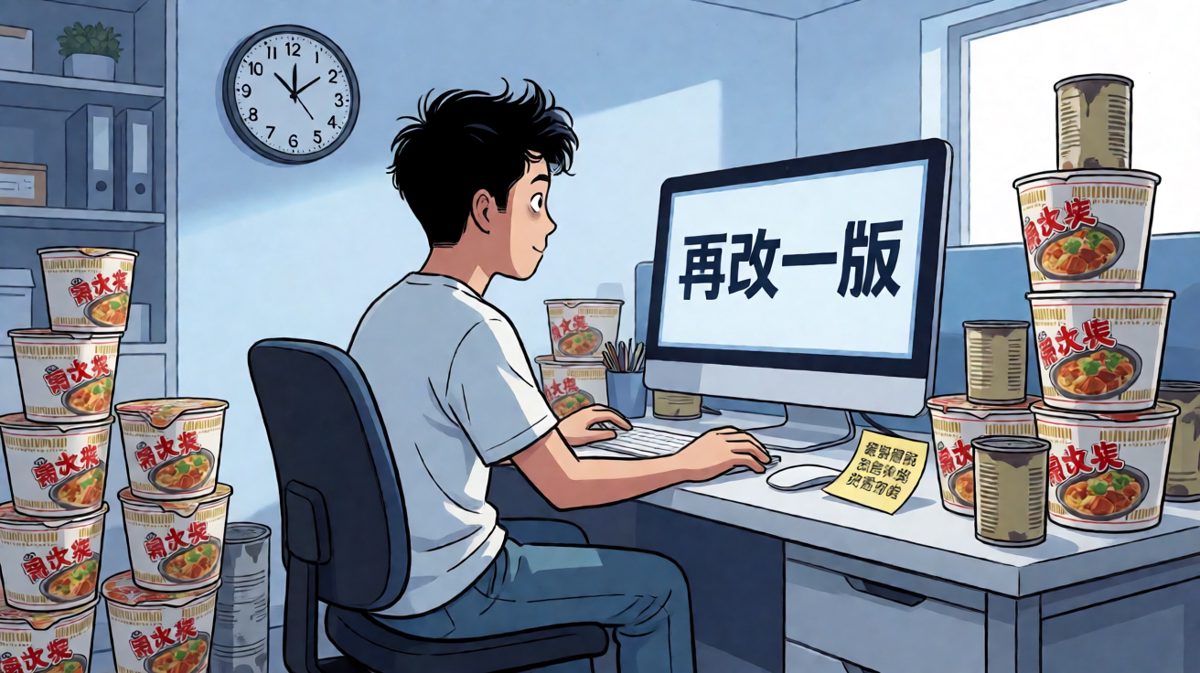 周五晚上十点，需求说还得改一版