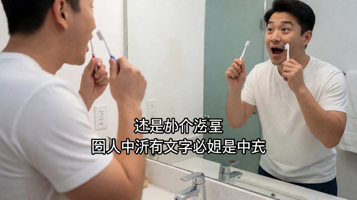 镜子里的自己……已经是个雪人了……