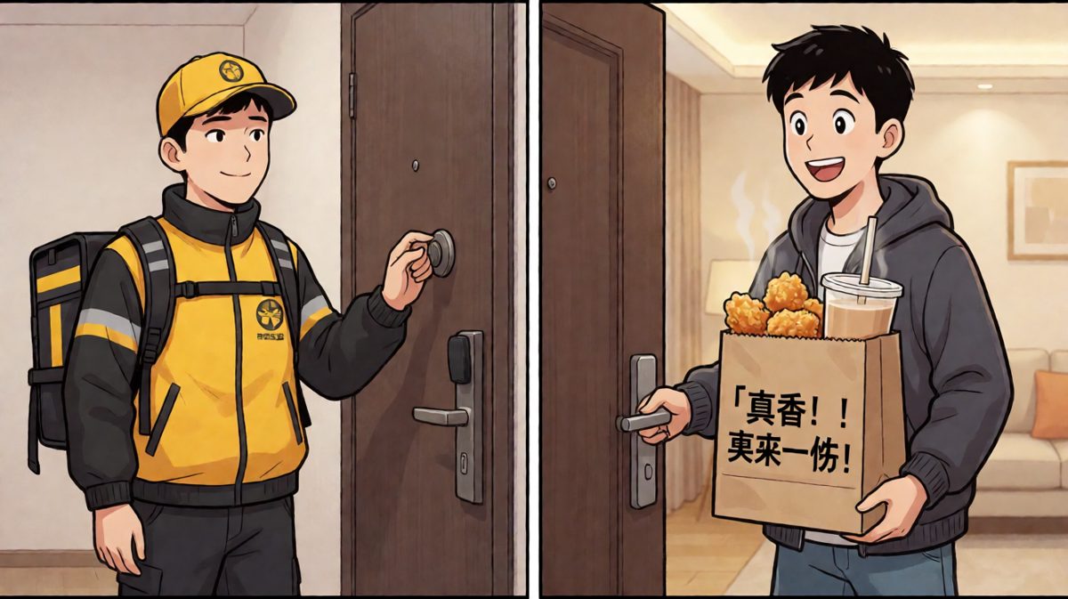 外卖到手，幸福感爆棚