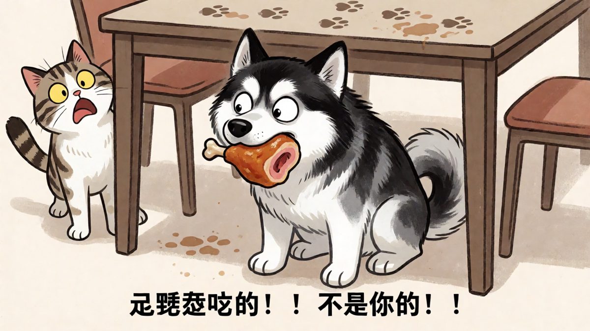 哈士奇：这鸡腿本来就叫我的名字