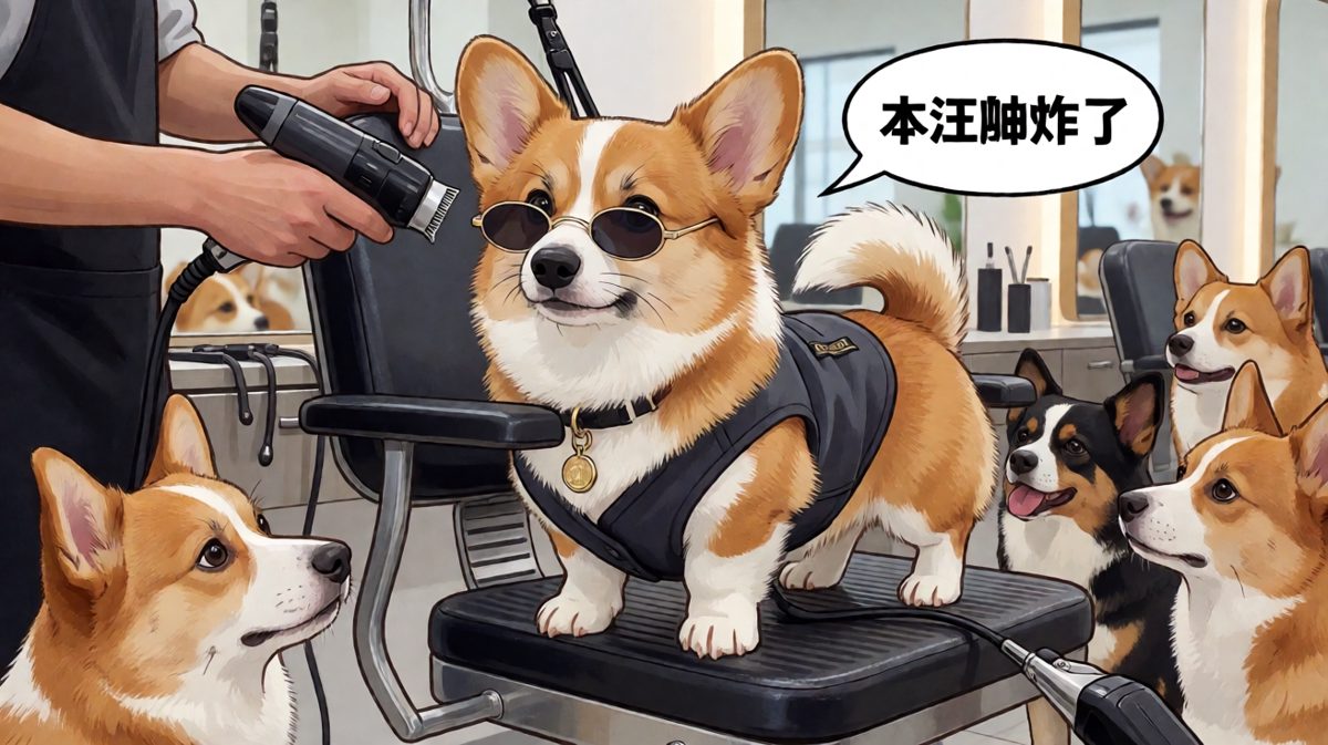 哪怕只是剪个毛，也要走出超模的气势