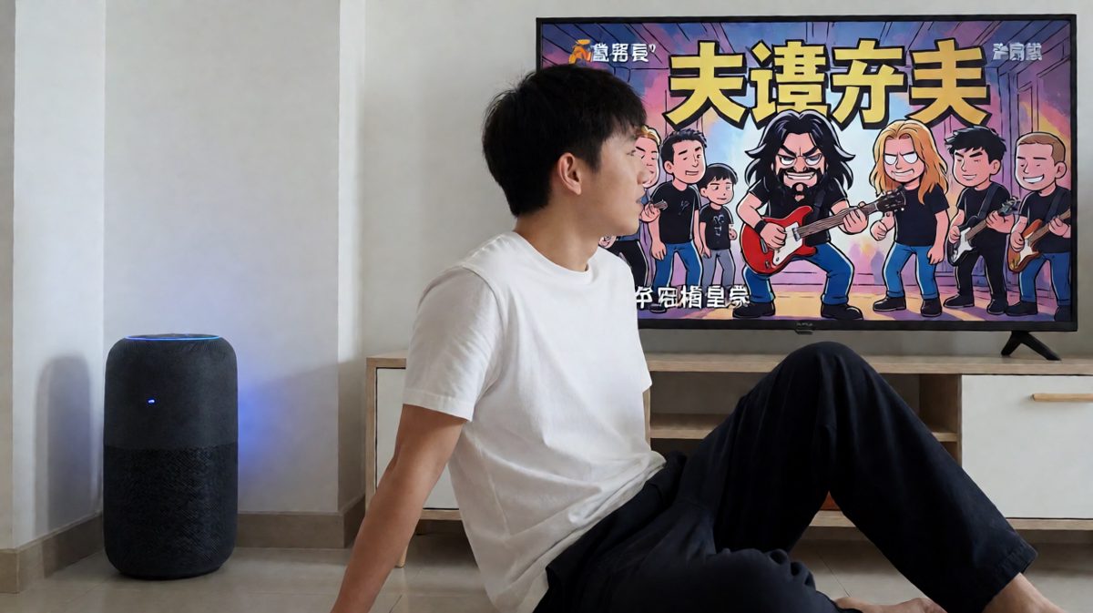 后来才发现……音箱压根没开，是电视在放音乐