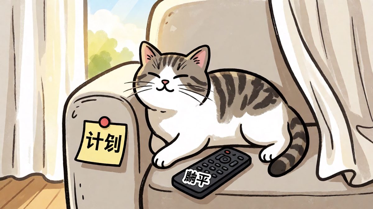 周末躺平的猫，完美诠释摆烂美学