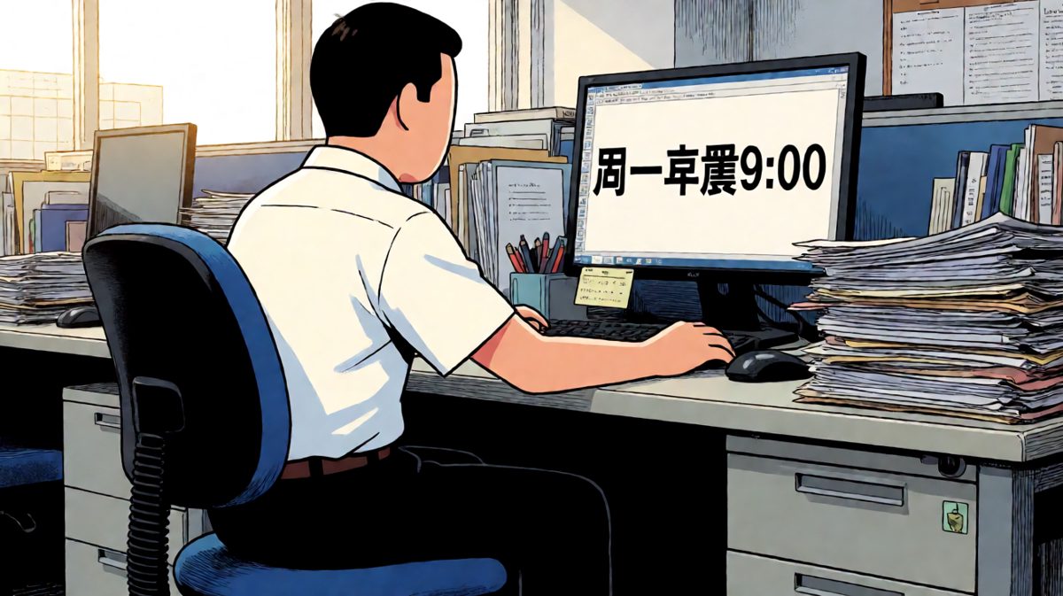 周一早上的我：灵魂还在床上，身体已被迫打卡