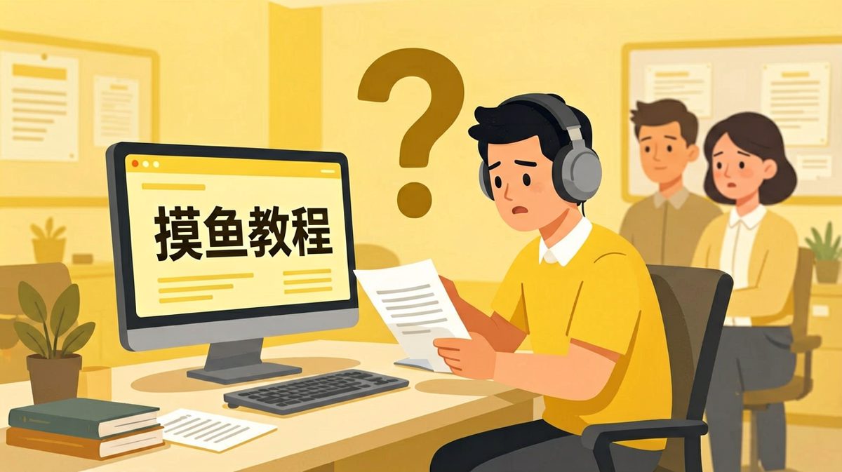 表面：我在努力。实际：我在冲浪。