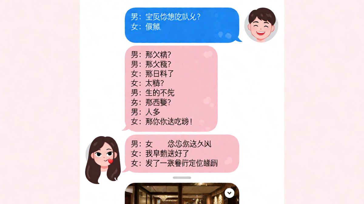 「随便」背后早已选好餐厅，男生全程被套路