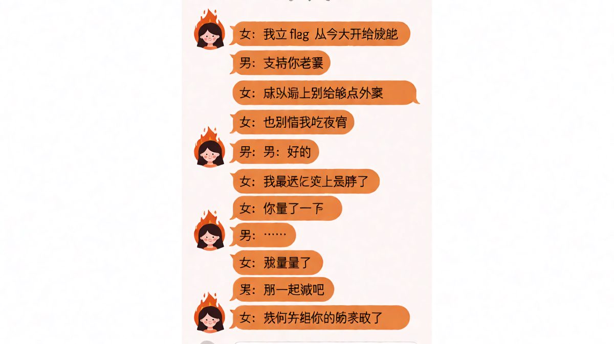 减肥 flag 倒得最快的是男方自己的奶茶