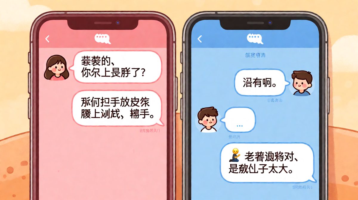 "把手放我腰上试试"——男生当场认怂的爆笑对话