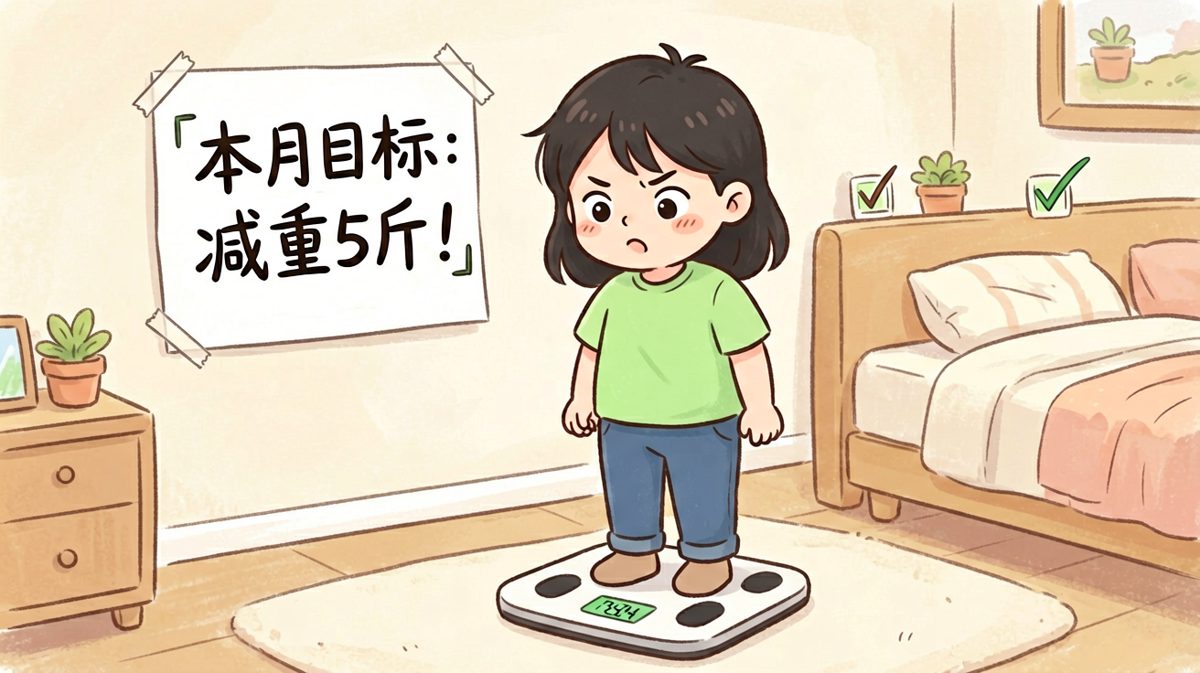 立下减肥誓言，信心满满。