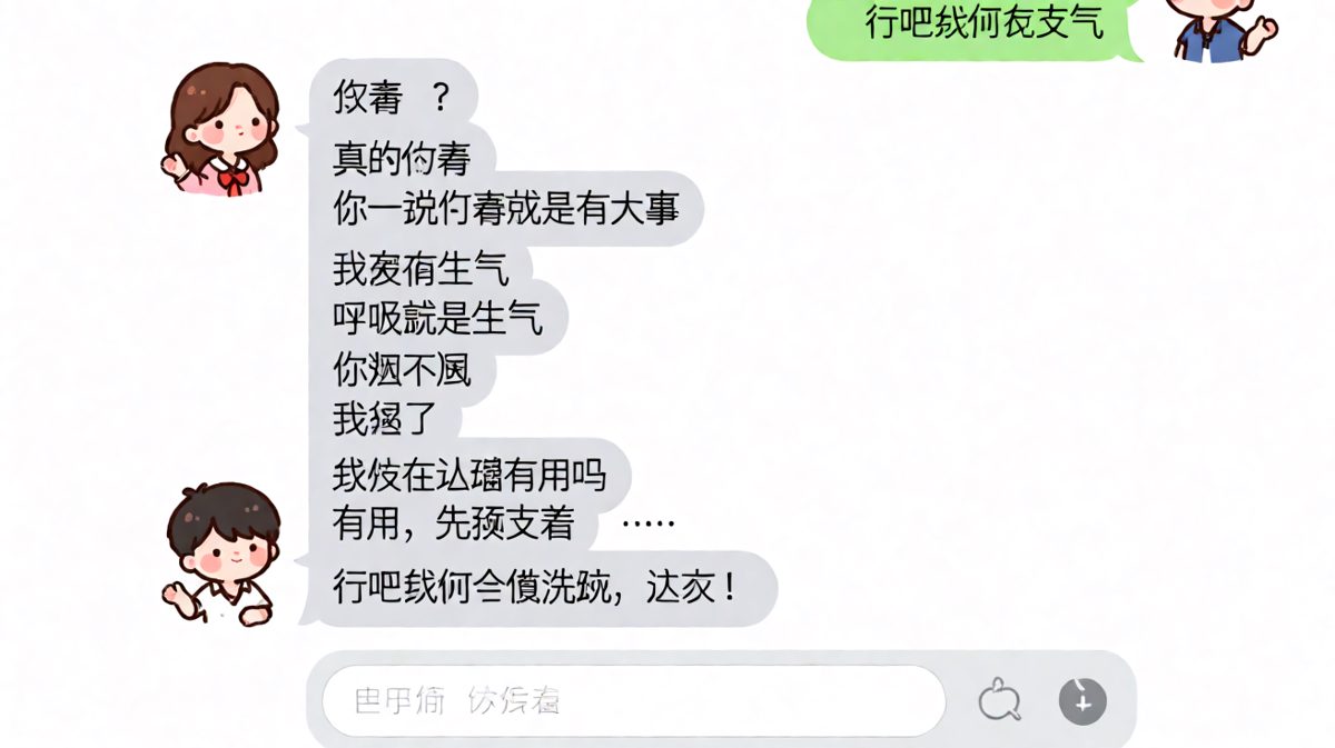 女生连说三个没事，男生凭直觉提前完成洗碗任务