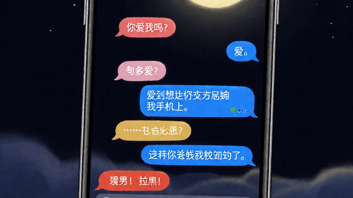 一句话暴露直男本质——不是爱，是控制（和监控消费）。