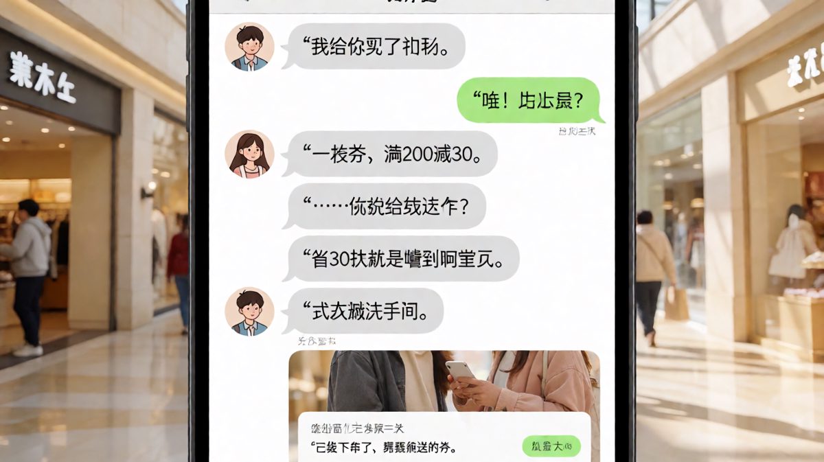 男生以为省了30块很聪明，女生其实用这券给自己买了包。