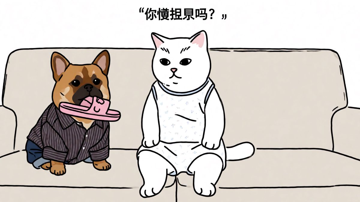 一个眼神就秒杀全场——猫咪的威严不容侵犯