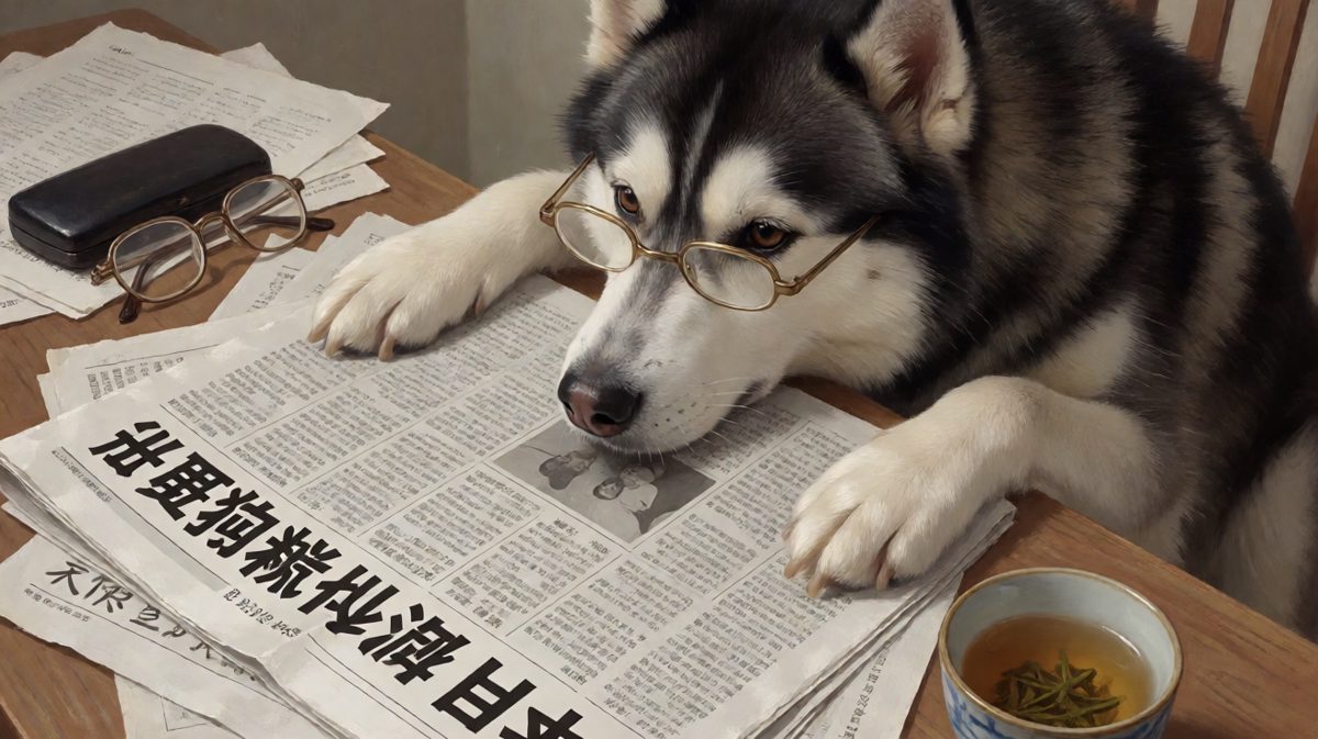 戴上眼镜秒变职场精英，连看报纸都要关心财经要闻