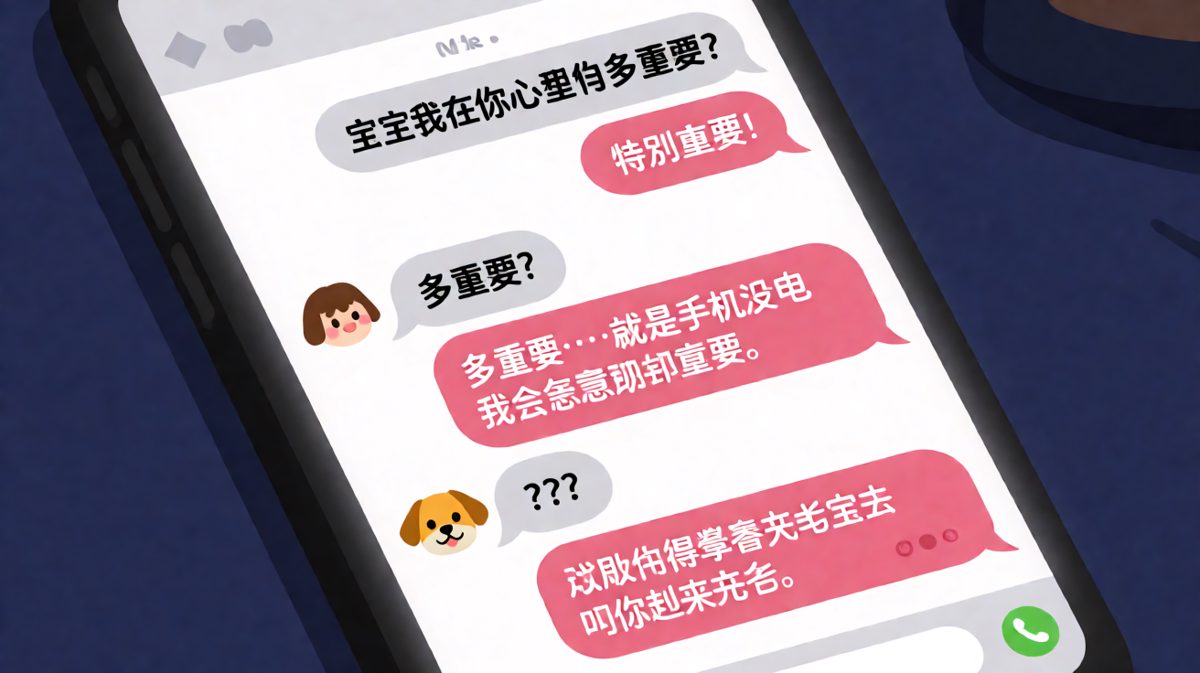 '重要'到要叫我起来充电，这逻辑没毛病。