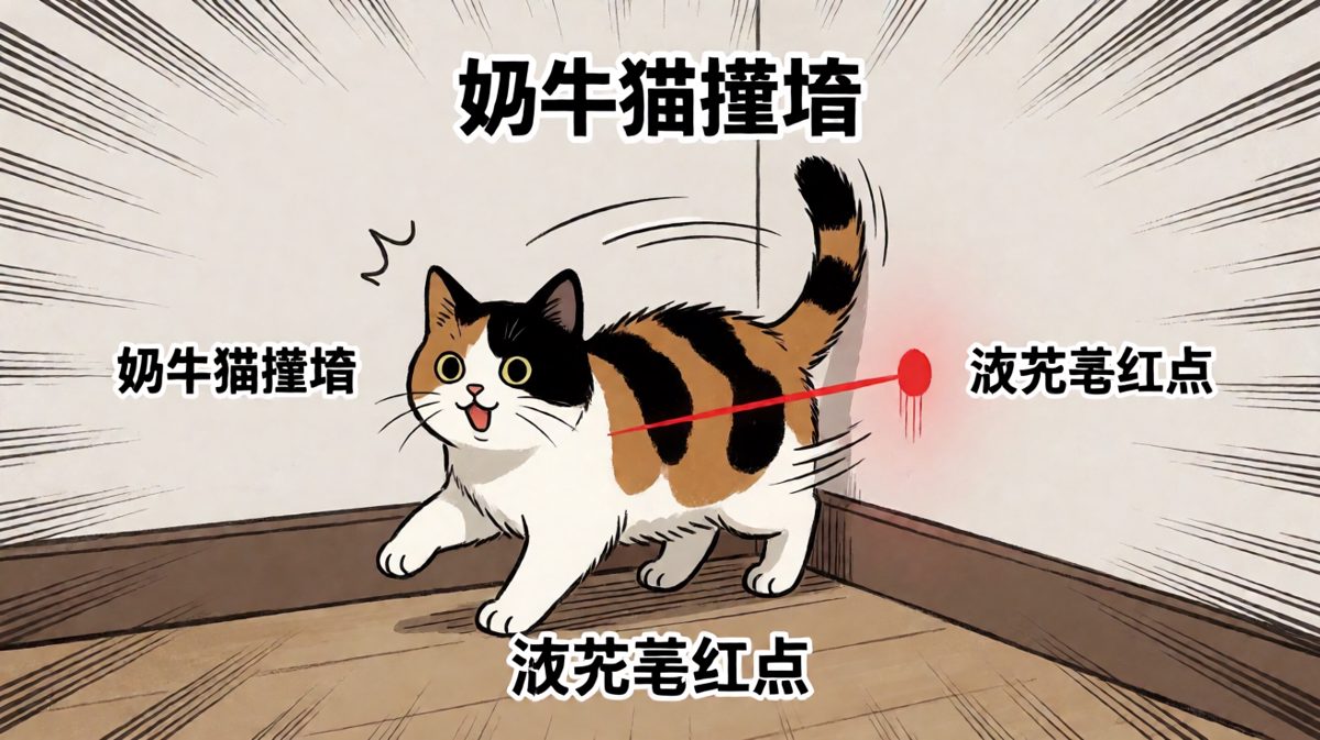 这红点肯定是成精了，不然怎么老往墙上钻