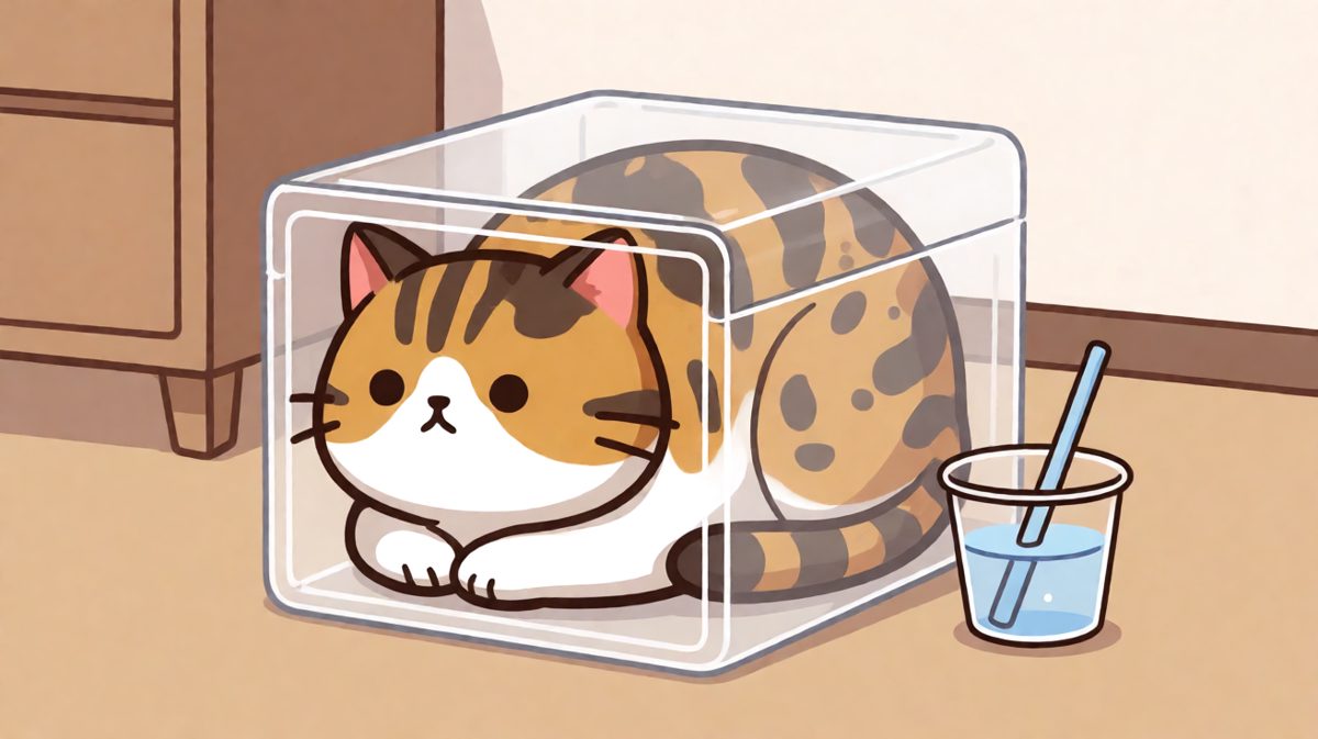 猫：如果我能挤进去，这就是我的床