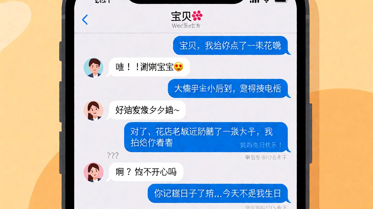 送花求惊喜，却忘了对方生日是哪天
