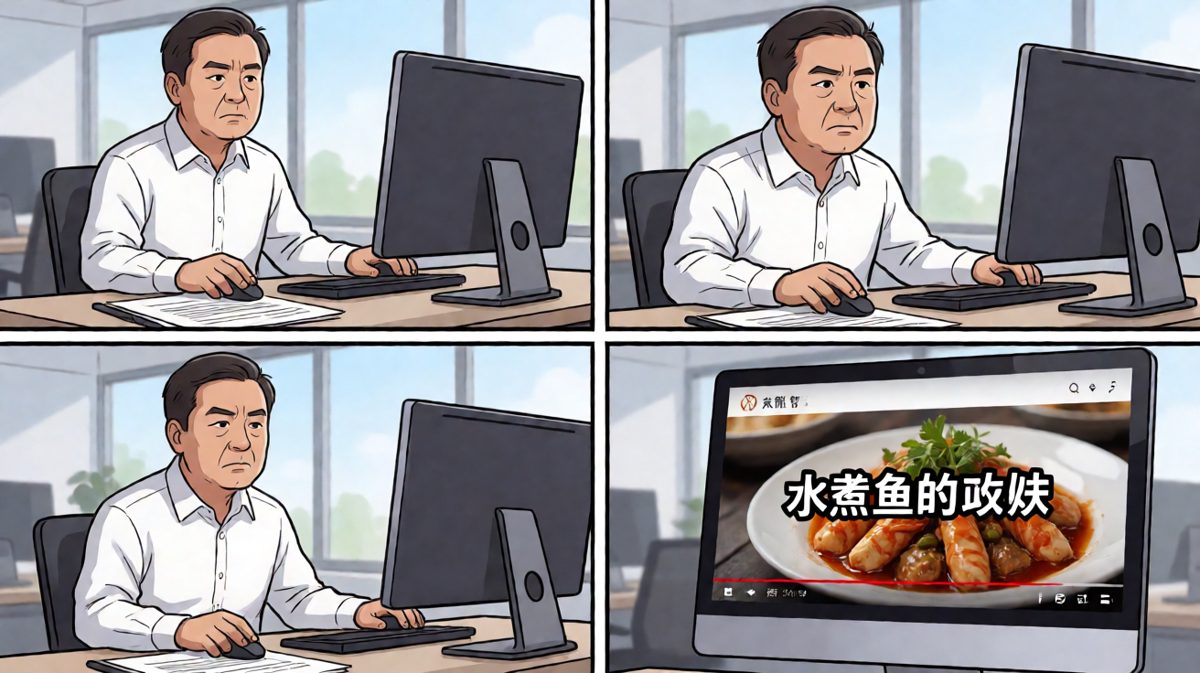 上班第一件事：假装认真工作，实则点开了美食教程