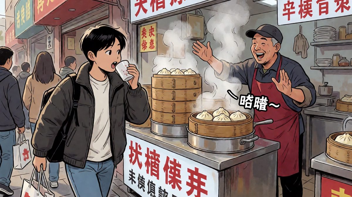 走到早餐店，意志力开始动摇。