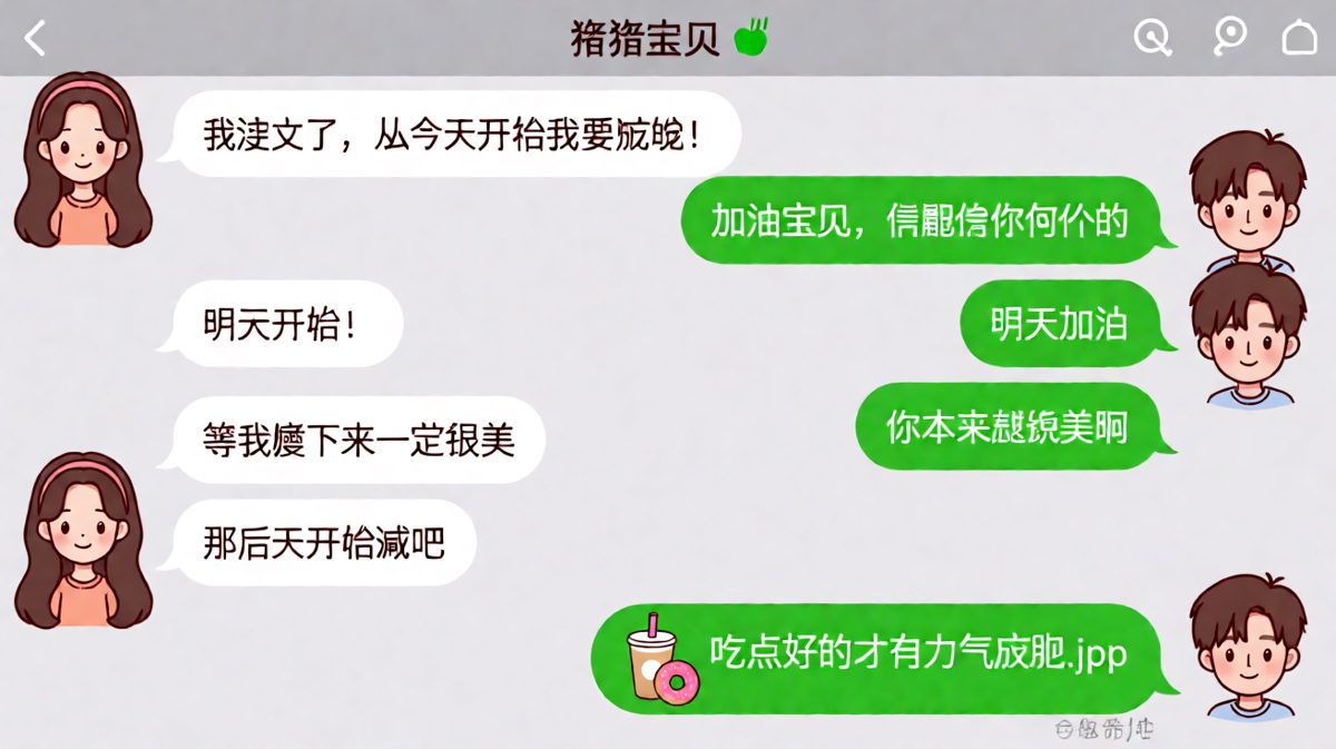 减肥计划的尽头是一杯奶茶。