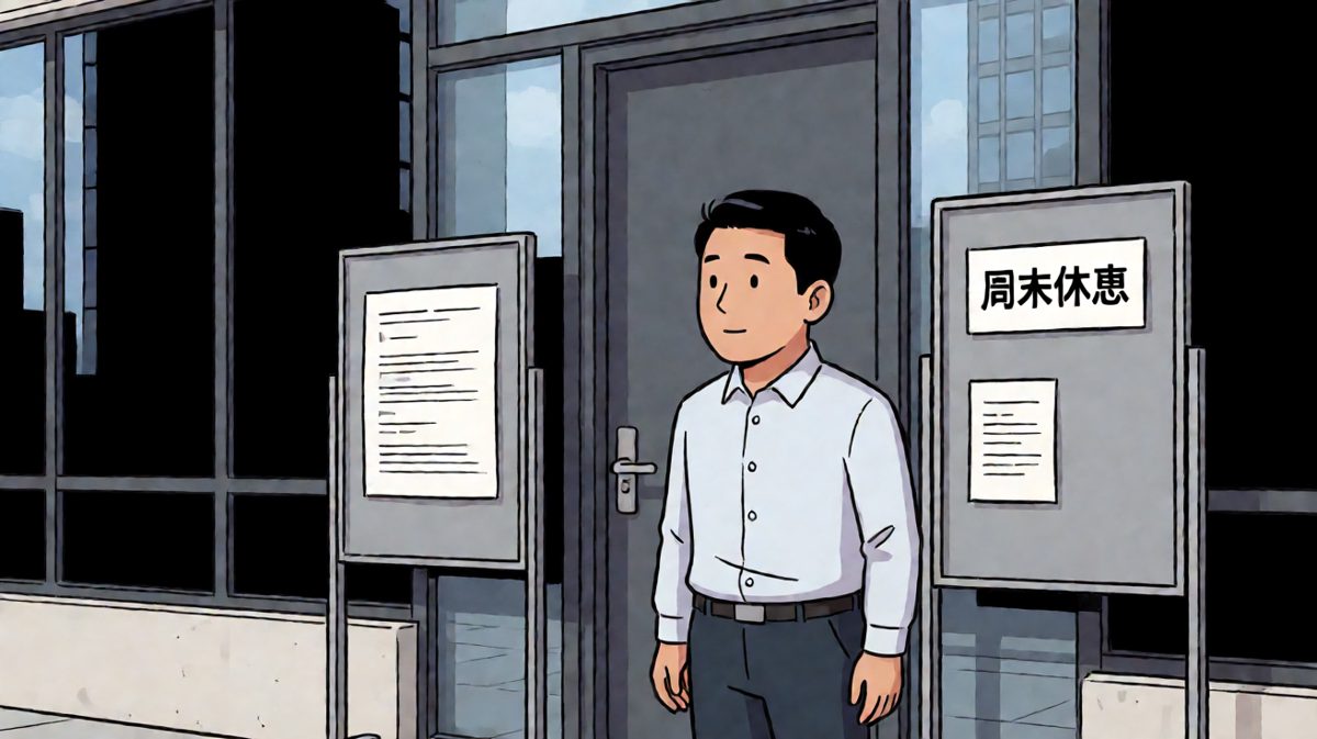到达公司发现大门紧闭