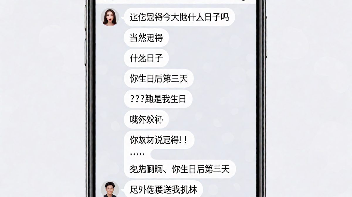 记得比没说还可怕，最后还反向要礼物