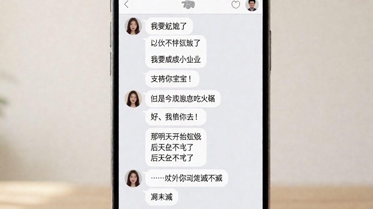 女朋友的减肥计划从周一延宕到下一个周一