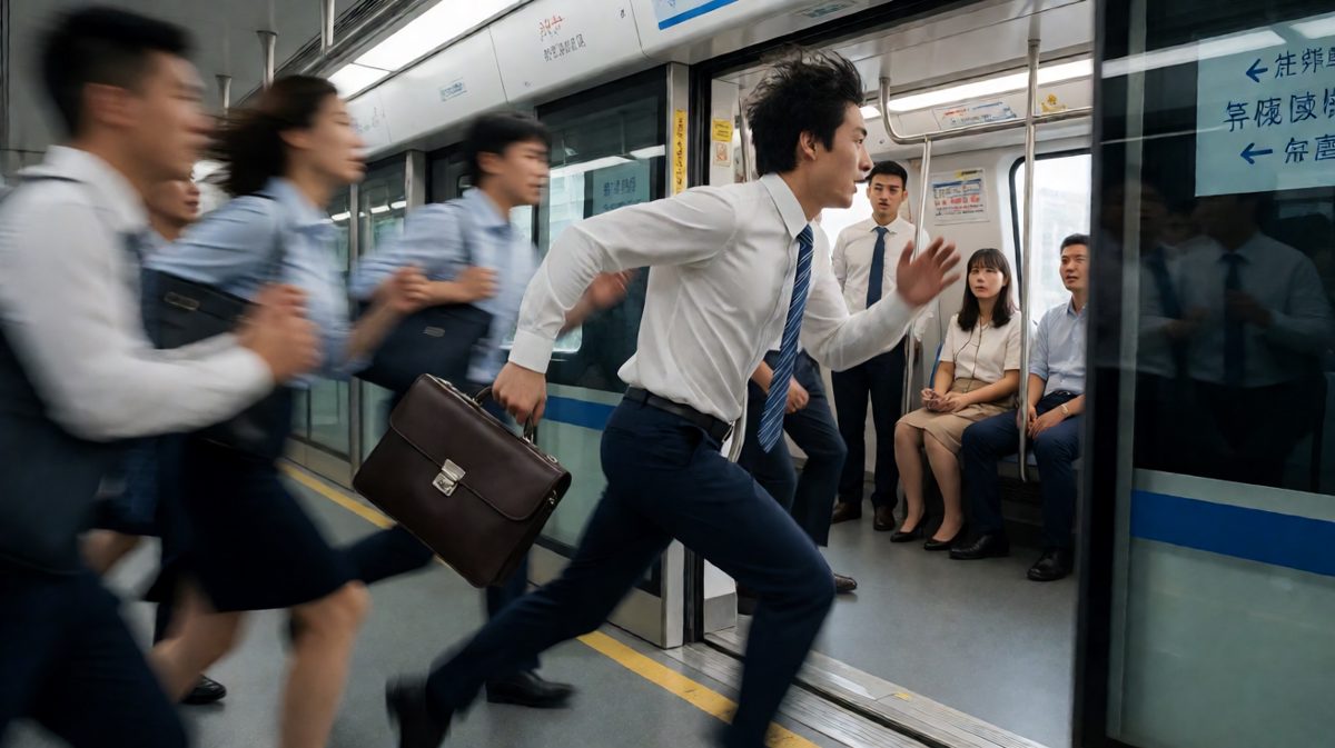 最后三秒冲刺，生死时速闯地铁