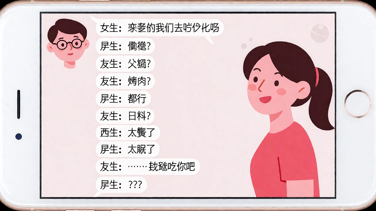 从"随便"到"吃你吧"，直男的终极大招居然是吃男友。
