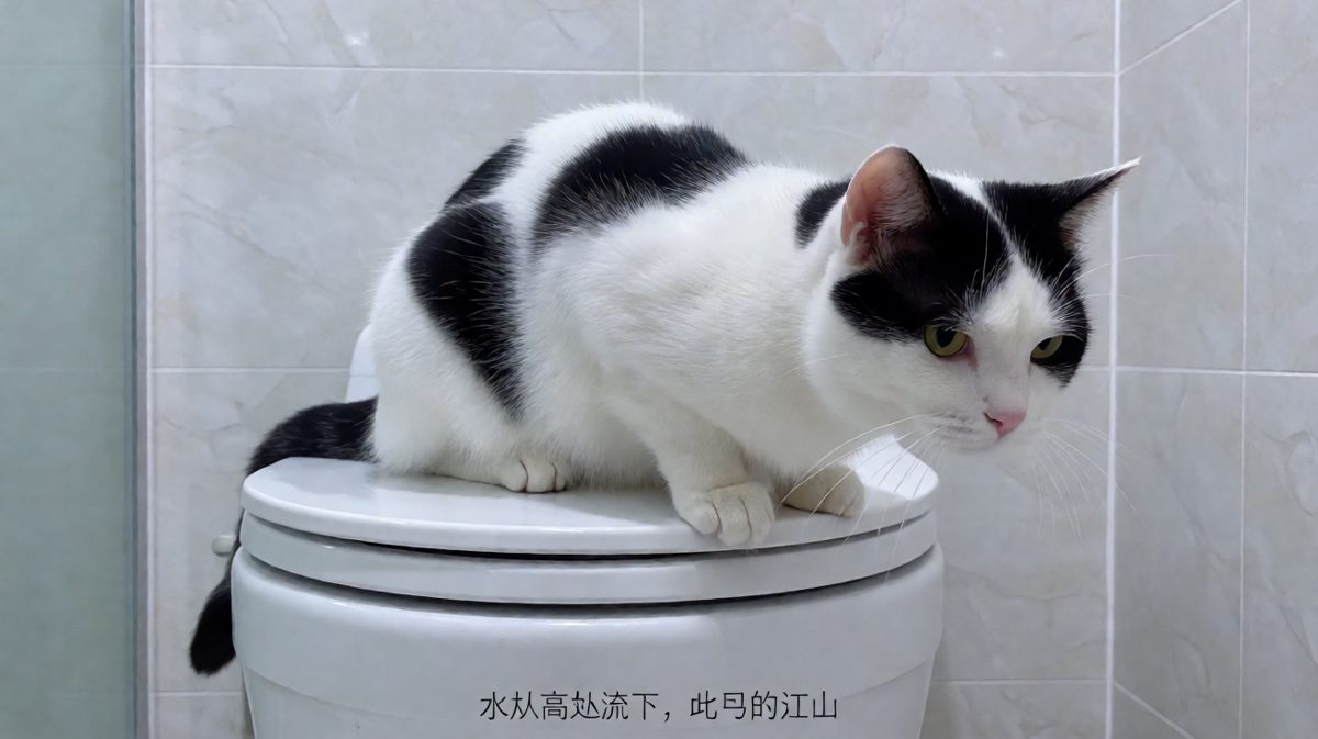 奶牛猫：朕在巡视这片水域，尔等退下！