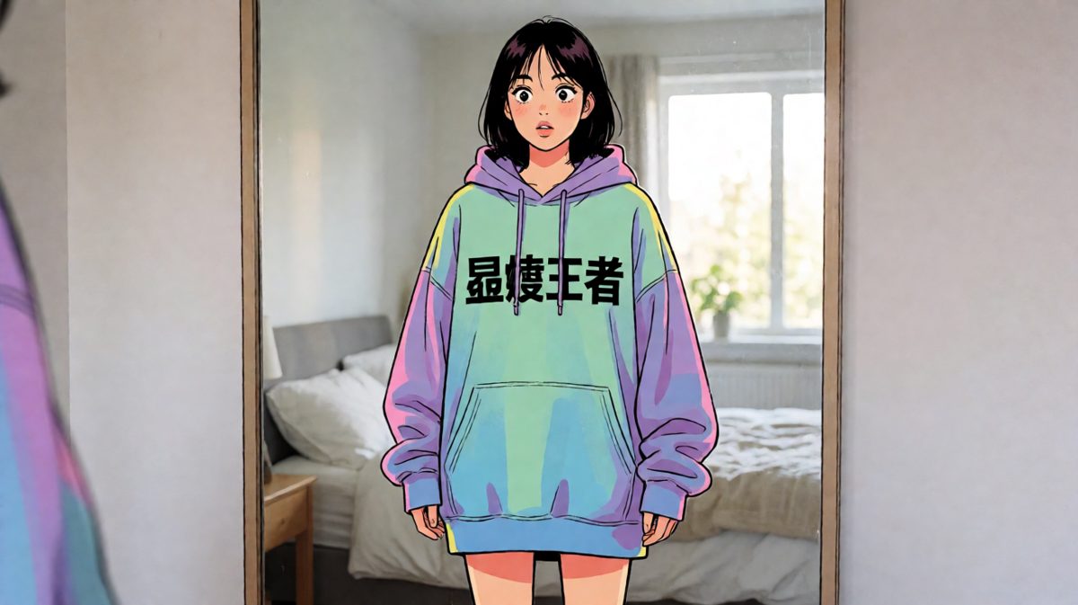穿上后……镜子里那个圆球是谁？