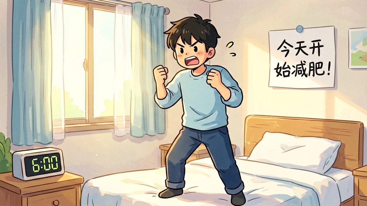 第1格：雄心壮志，立下减肥 flag