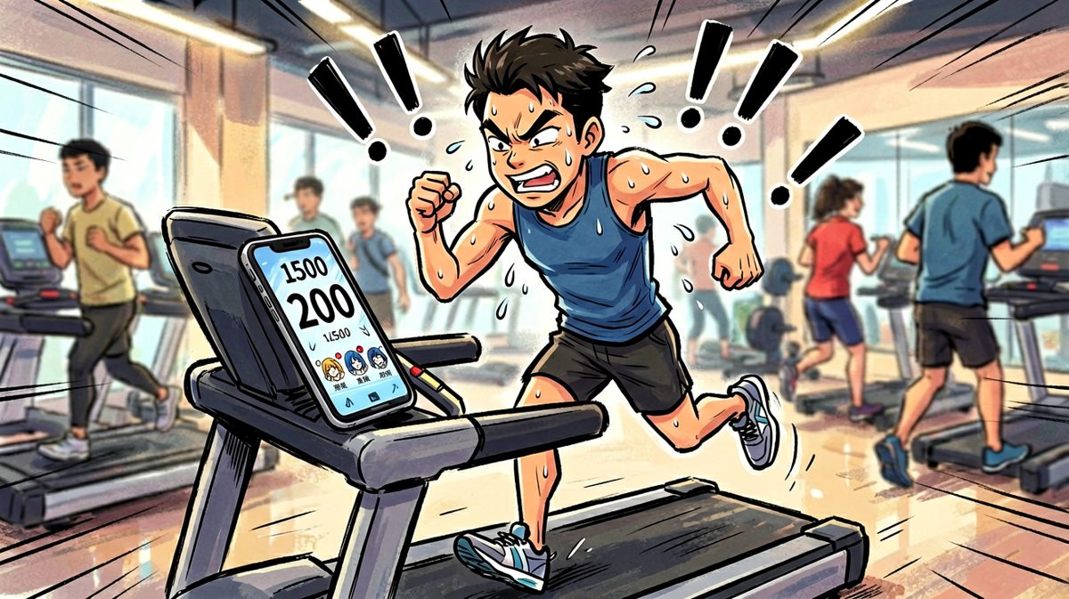 第2格：拼尽全力狂奔，汗流浃背