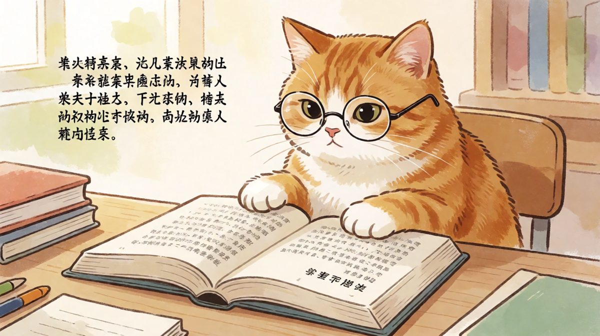 假装在学习，其实在干饭——这只猫的智慧令人瑞思拜