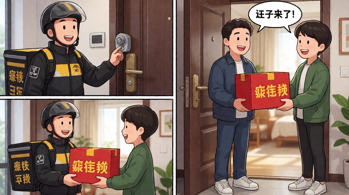 外卖送达，主角迫不及待准备开吃