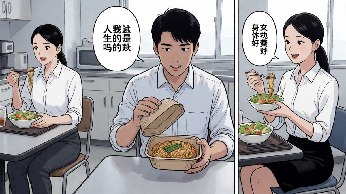 午饭凉透，人生灰暗