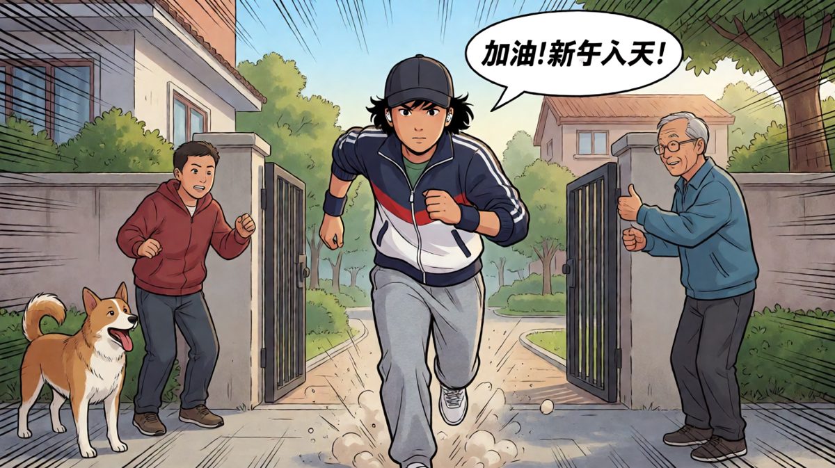 全副武装冲出门，感觉自己能跑马拉松