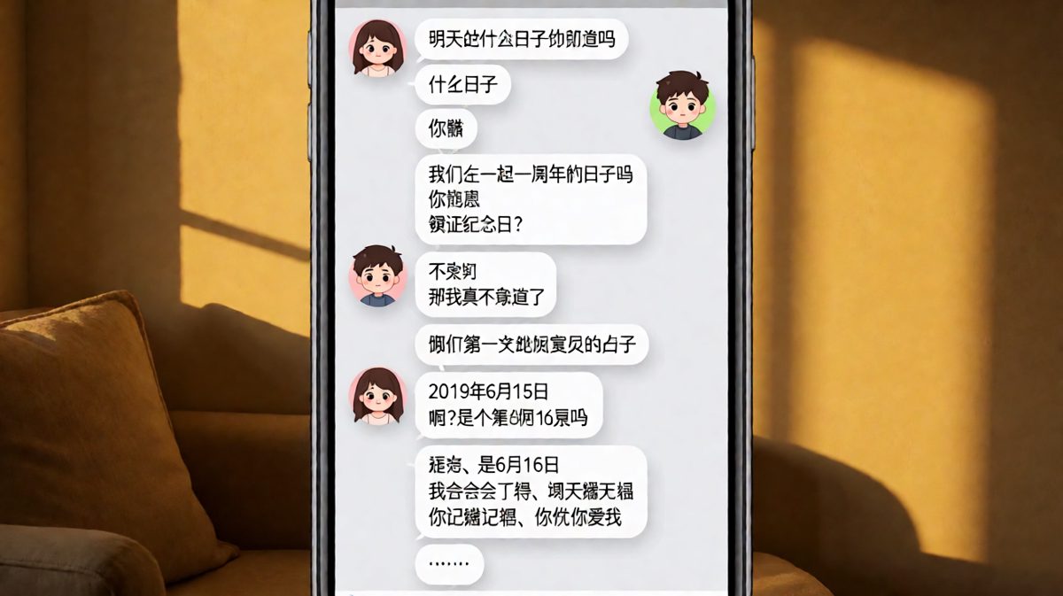 纪念日之争，女生用'你心里有没有我'完美闭环，男生彻底输在细节上。