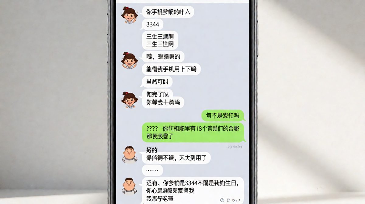 密码是'三生三世'还是'我生日'，男生输得一塌糊涂还强行解释前任是表妹。