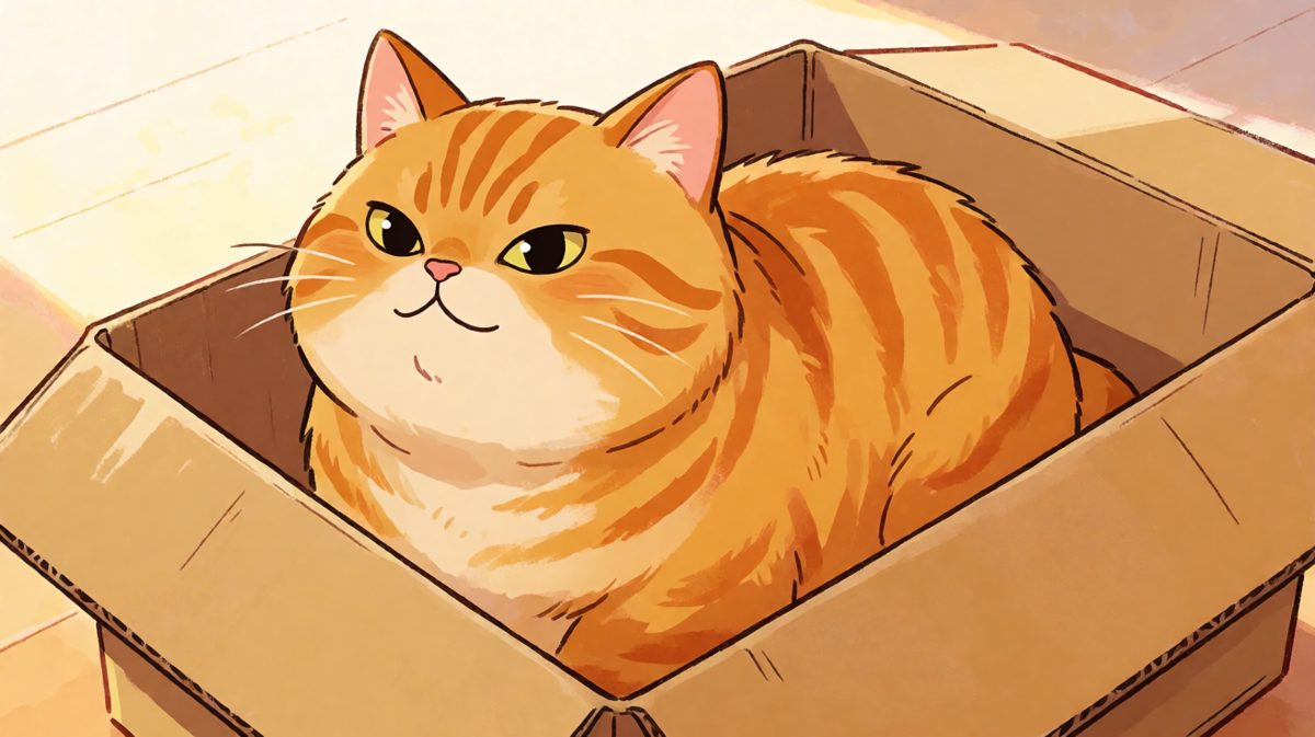 猫：这箱子是我的，朕说能塞进去就能塞进去