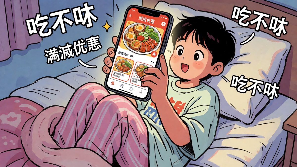 深夜刷到外卖满减，意志力开始动摇。