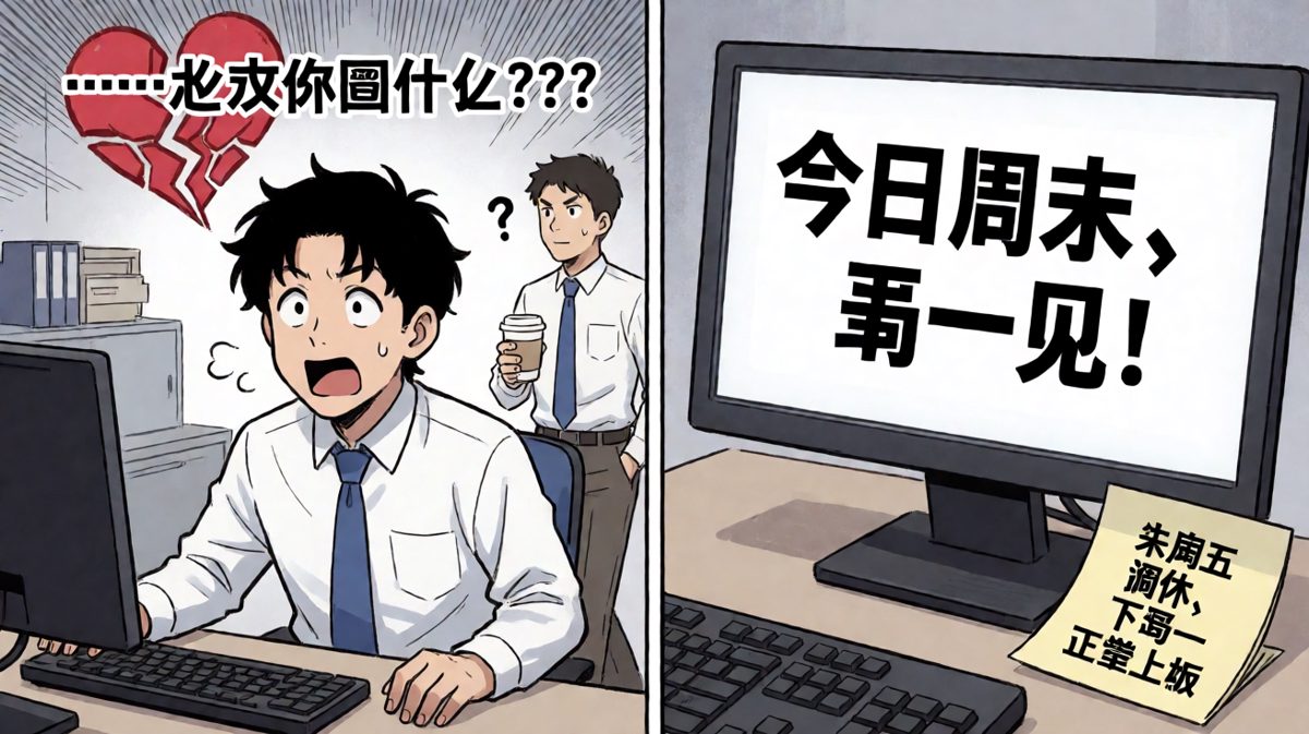 到达终点，发现今天是周末，人生崩塌