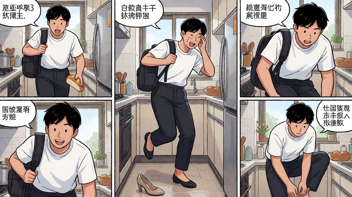 我以光速完成洗漱穿衣早餐一条龙！