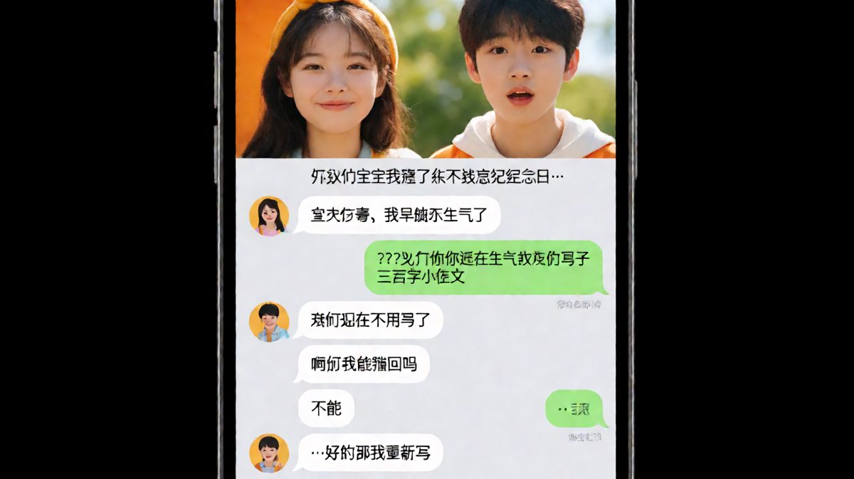 男生道歉小作文写了三百字，发现女生早就原谅他了。