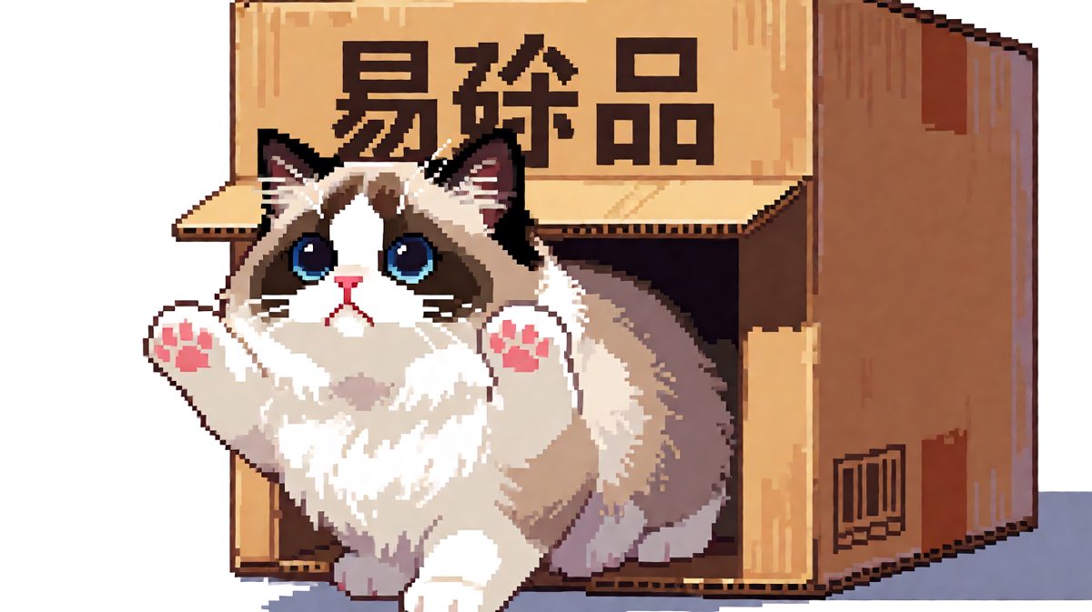 猫：只要我足够努力，纸箱就是我家