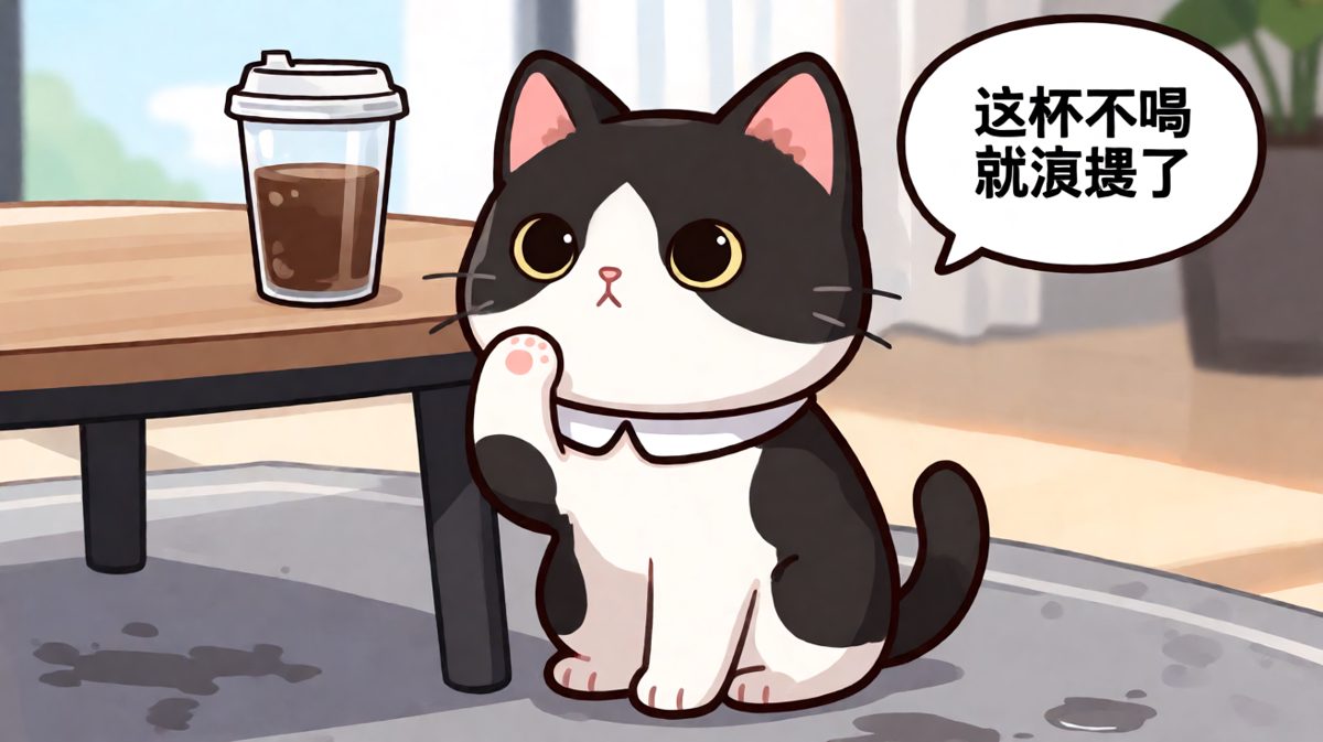 猫：我没打翻，是水自己跳下去的