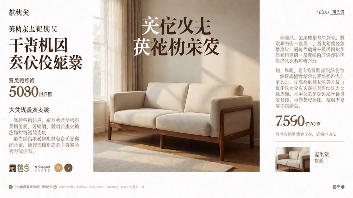 宣传图上，这沙发精致得让人心动